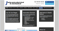 Desktop Screenshot of jacksautoelectrical.com.au